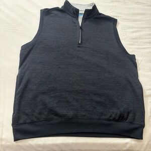 PGA Tour Golf Sleeveless Sweater Vest Mens Medium Clean Gently Worn Gray 1/4 Zip